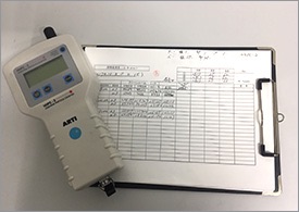 定期的(朝・昼・夕1回/月)な清掃度測定